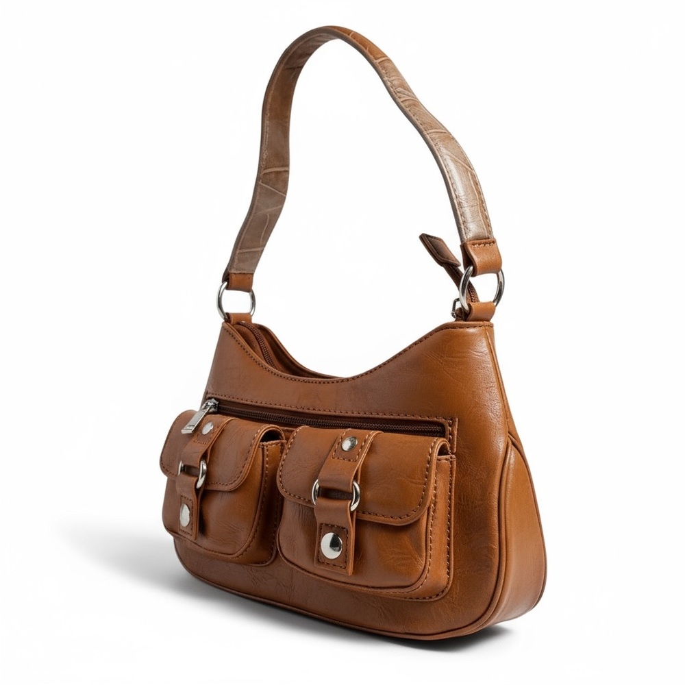 NWT Candie's Honey Brown Leather Shoulder Bag
